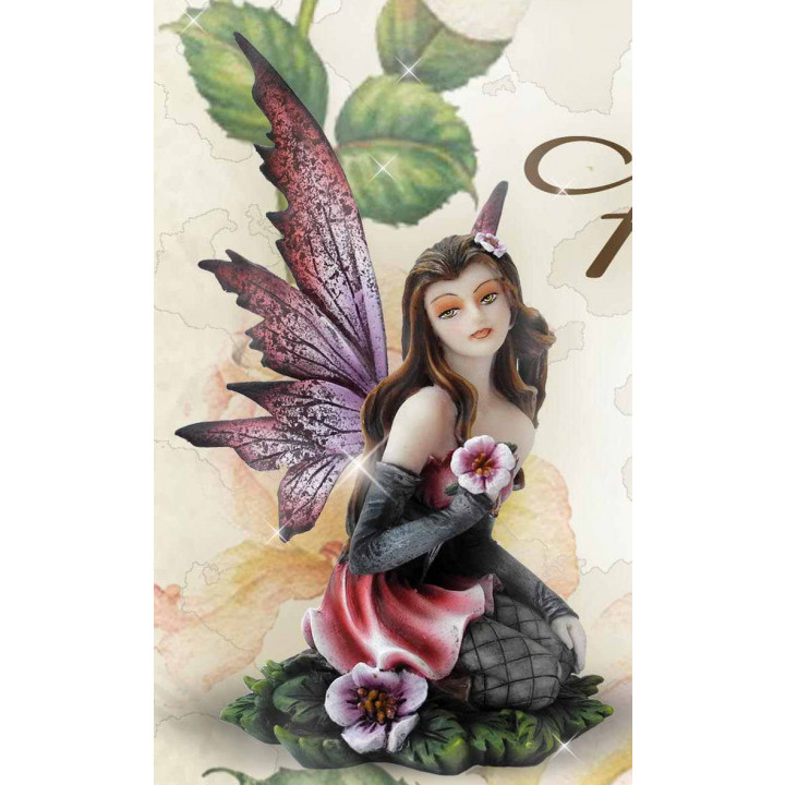 Attrape-rêves à suspendre Fée Rosa de la forêt sur balançoire, statuette de  fée blanche avec ailes cuivrées, figurine art-déco pour décoration