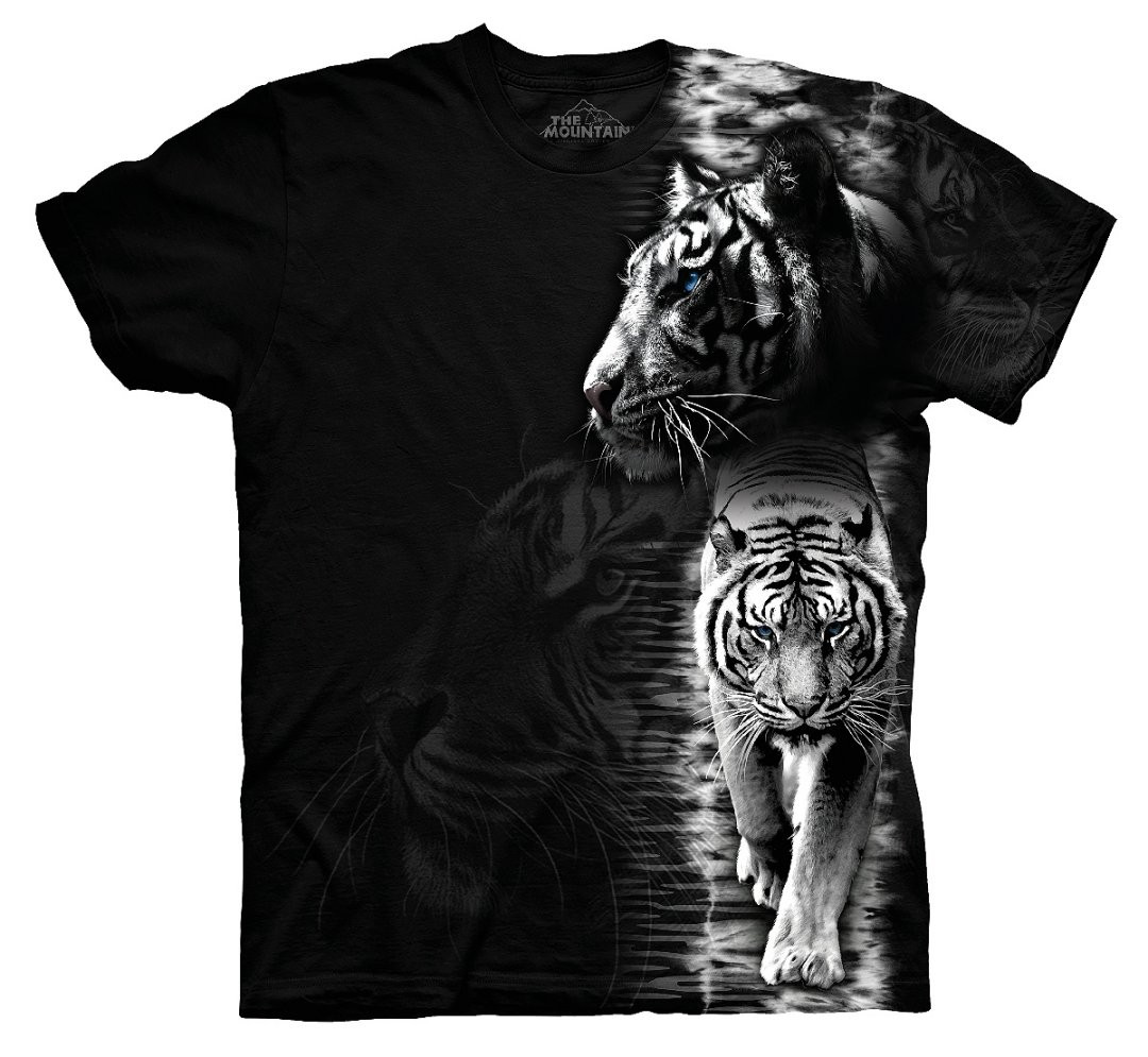 White tiger stripe T-shirt tigre - The Mountain