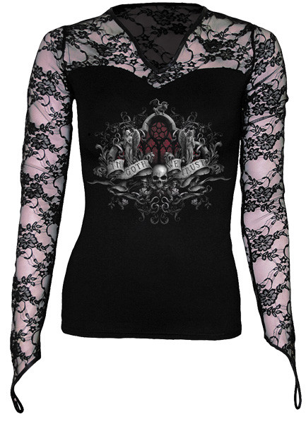vetement gothic femme tee shirt spiral