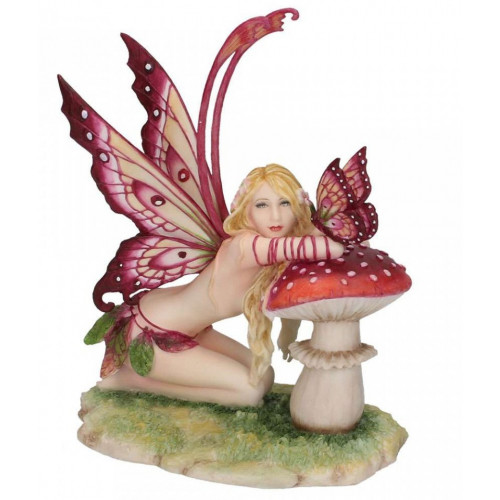 Fée avec un champignon - Figurines et statuettes de fées