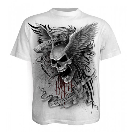 T-shirt homme tête de mort T-shirt 1485 blanc